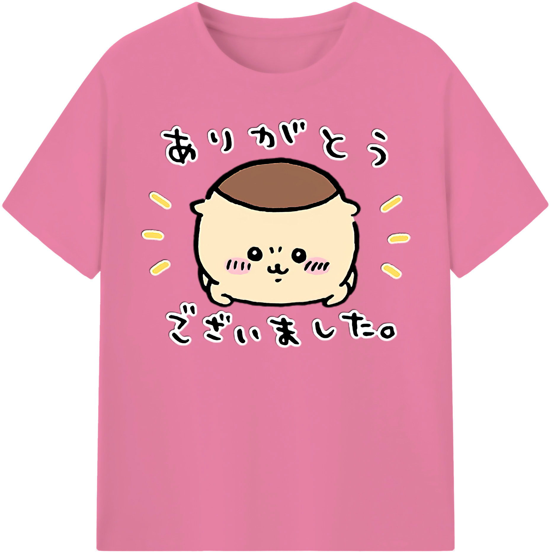 （画像用） ちいかわ くりまんじゅう Chii-kawa kuri manjū 綿100％半袖Tシャツ（フロントプリント）